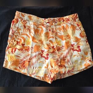 C.C Vibrant Orange and Yellow Floral Skirt